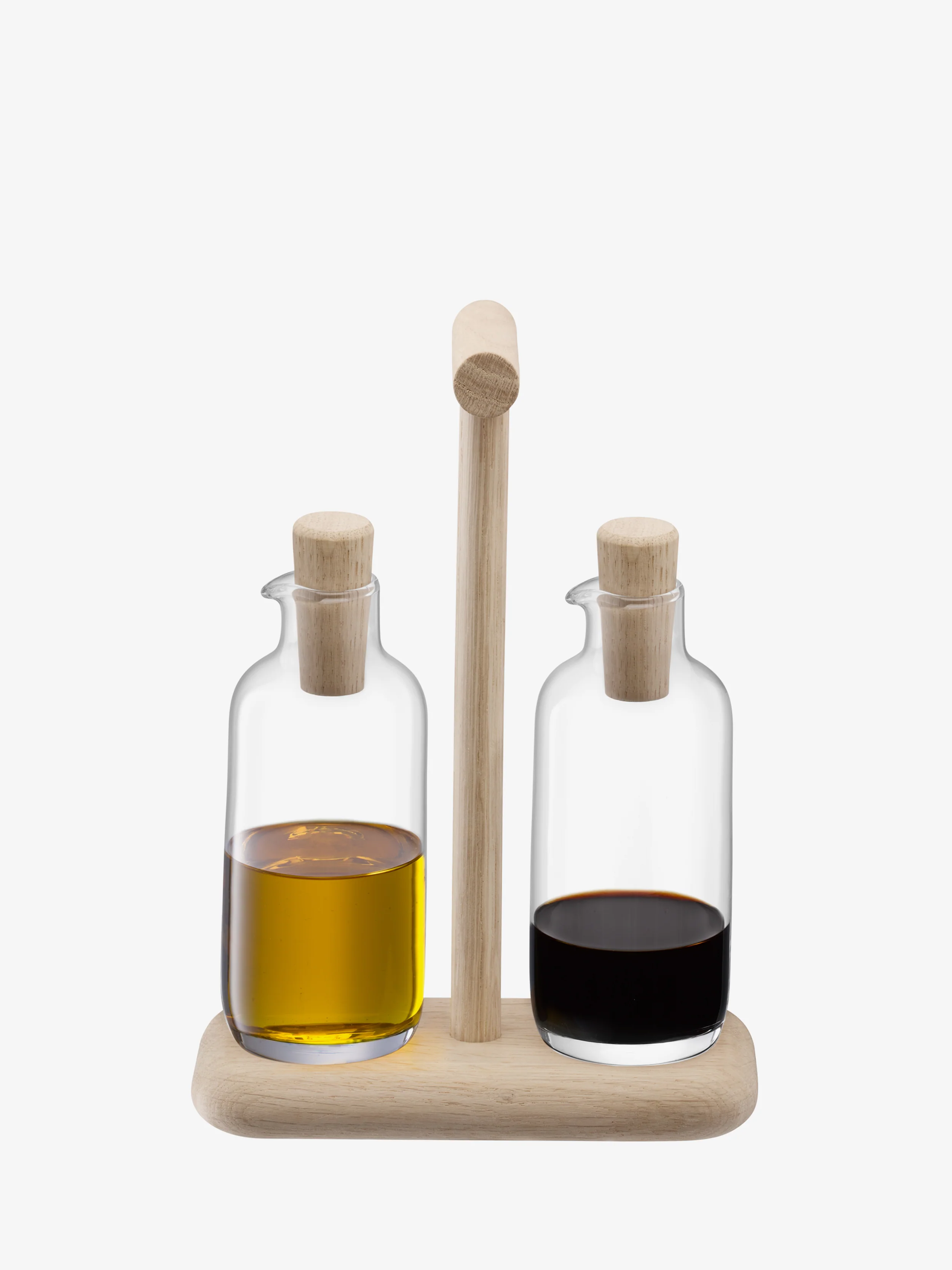 Oil & Vinegar Set & Oak Stand - Image 4