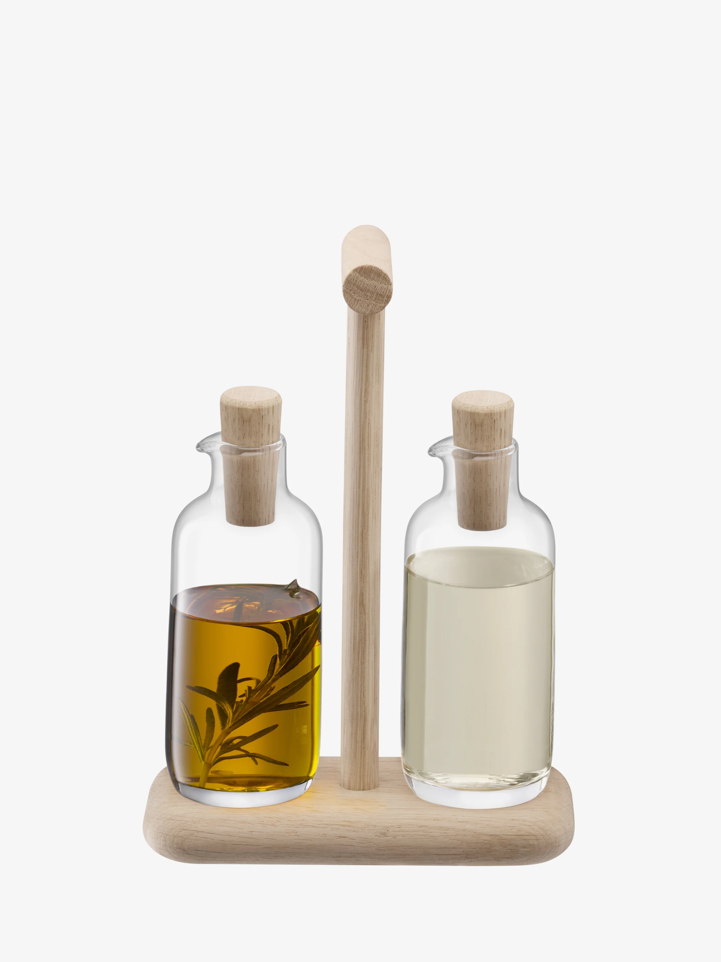 Oil & Vinegar Set & Oak Stand - Image 5