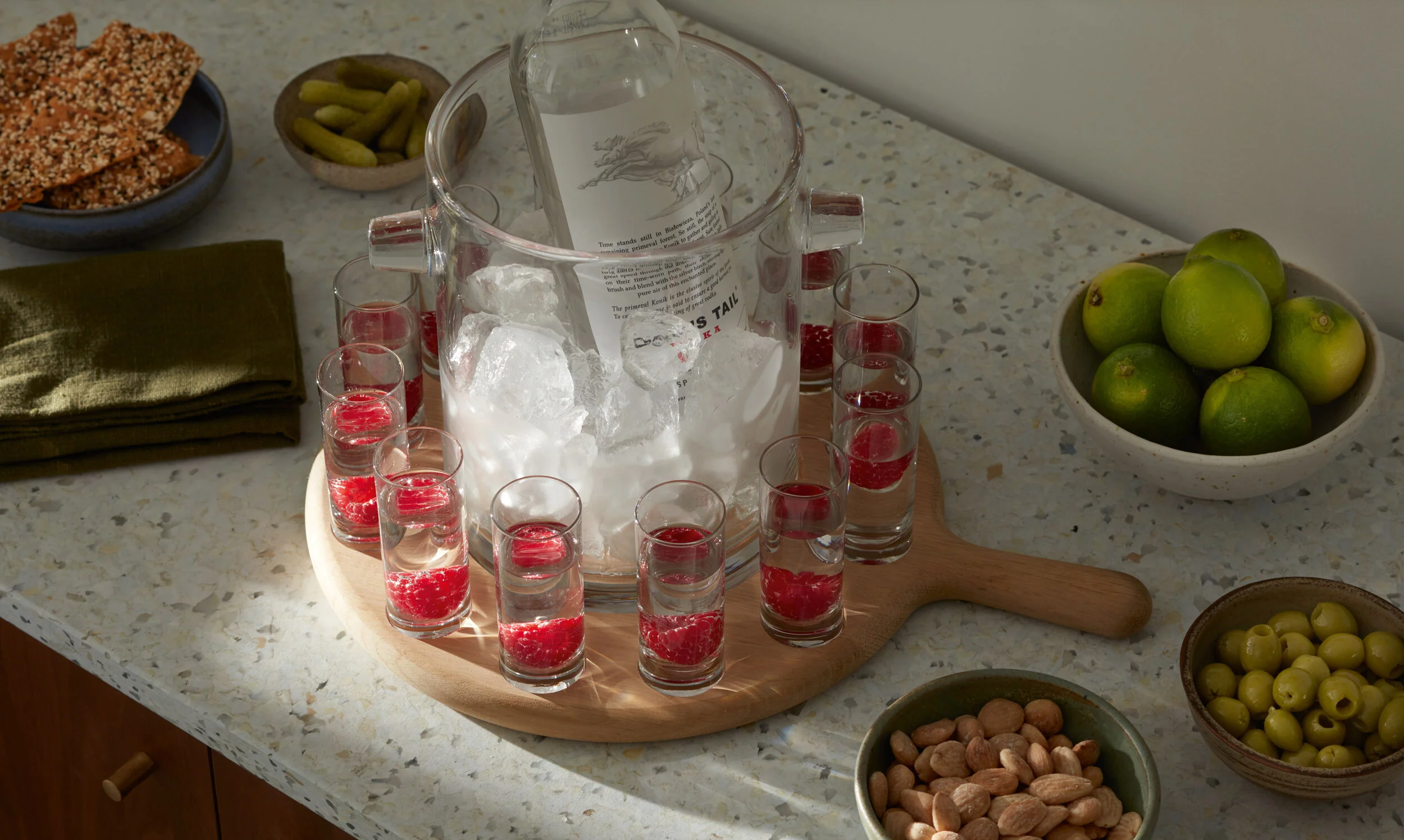 Vodka Serving Set & Oak Paddle - Image 8